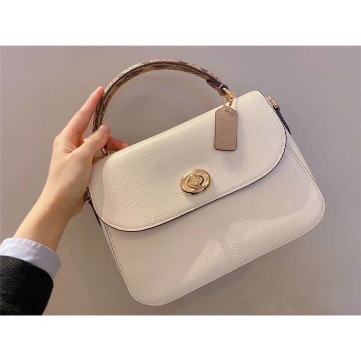 Original Coach Marlie Women's Top Handle Satchel Bag C1560 Chalk