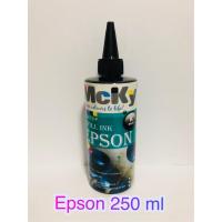 หมึกเติม Epson (Mcky) น้ำหมึกเติมรุ่น L100, L110, L120, L200, L210,L220, L300,L310, L350, L355,L365, L455, L550, L555,L565, L1300 หรือเติมได้ทุกรุ่น  1 สี (สีดำ ) ขนาด 250 ML