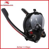 [Arrive 1-3 Days] Swimming Mask Double Breathing Tube Snorkeling Diving Goggles (Black L/XL)