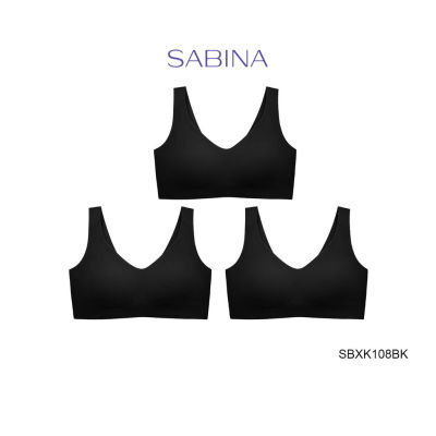 ⭐สุดพิเศษ BRALESS เสื้อชั้นใน Seamless (Set 3 ชิ้น) (ไม่มีโครง) รุ่น Soft Collection รหัส SBXK108BK สีดำ ส่งเร็ว🚚