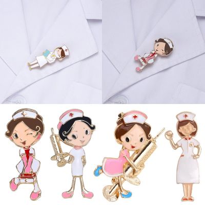 Lovely Nurse Doctor Brooches Cute Enamel Pins Hospital Medical Badge Lapel Pins Jewelry Metal Gift Accessories for Doctor Nurse