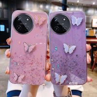 เคสโทรศัพท์ Realme11 NFC RealmeC51 Realme 11 NFC C51 4G 5G แฟชั่นเลื่อมเพชรส่องประกายผีเสื้อ Silicagel เคสมือถือโปร่งแสงป้องกันการกระแทกฝาครอบหลัง