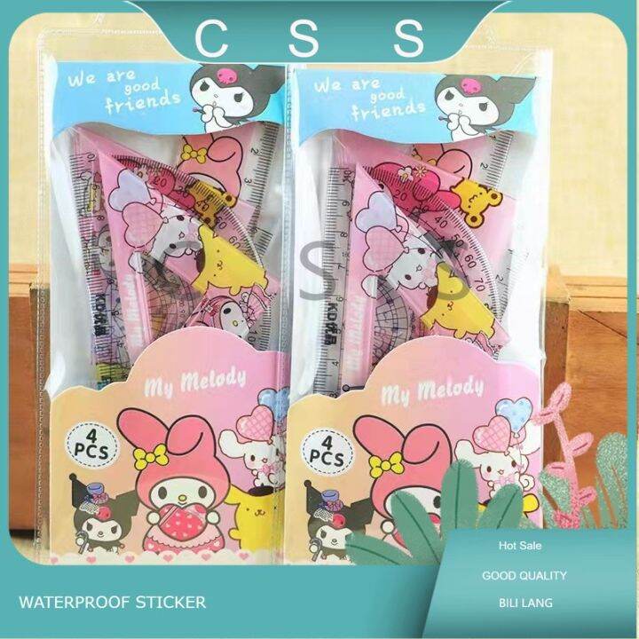 CSS.Cartoon Sanrio Set Ruler Tape Measure Student 15cm Stationery 4