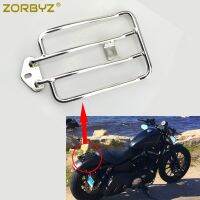 ZORBYZ Motorcycle Chrome Rear Plated Luggage Rack Carrier Solo Seat For Harley Sportster XL883 1200 2004-2015