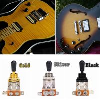 WK-1Pcs Guitar 3 Way Switch, Guitar Pickup Selector Toggle Switch with Black Tip Replacement Part for LP Style Electric Guitar