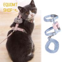 EQUOMT สายจูงอกปรับได้,อุปกรณ์ลูกแมวจูงแมวจูงเดินกลางแจ้งปลอกคอสัตว์เลี้ยงนำชุดสายรัดสายรัดเสื้อกั๊กอุปกรณ์เสริมสำหรับสัตว์เลี้ยง