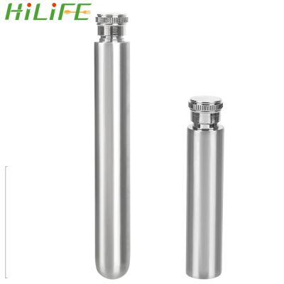 HILIFE 1oz/1.5oz Hip Flask Wine Whisky Bottle Tubular Wine Pot Portable Stainless Steel Wine Bottle