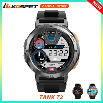 Original KOSPET TANK T2 Ultra Military Smart Watch Men Smartwatch Women  Fitness Electronic Watches AMOLED AI Voice AOD Bluetooth