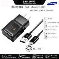 [KOLT Digital] อะแดปเตอร์ที่ชาร์จความเร็วสูง Samsung ของแท้15W แท่นชาร์จผนังพร้อมไมโคร USB 2A สายชาร์จสำหรับ Note 4 Note5 S7ขอบ S6