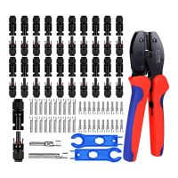 Solar Cable -4 Connector-Crimping Tool Kit,20 Pairs Male/Female Solar Panel Connectors,Solar Panel Wiring Kits