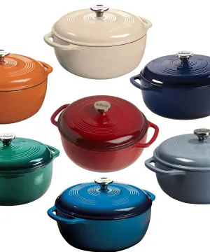 Lodge EC6D38 6 Qt. Lagoon Enameled Cast Iron Dutch Oven