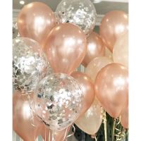 1pcs 12inch Transparent Confetti Balloons Gold Silver Confetti Wedding Birthday Decor