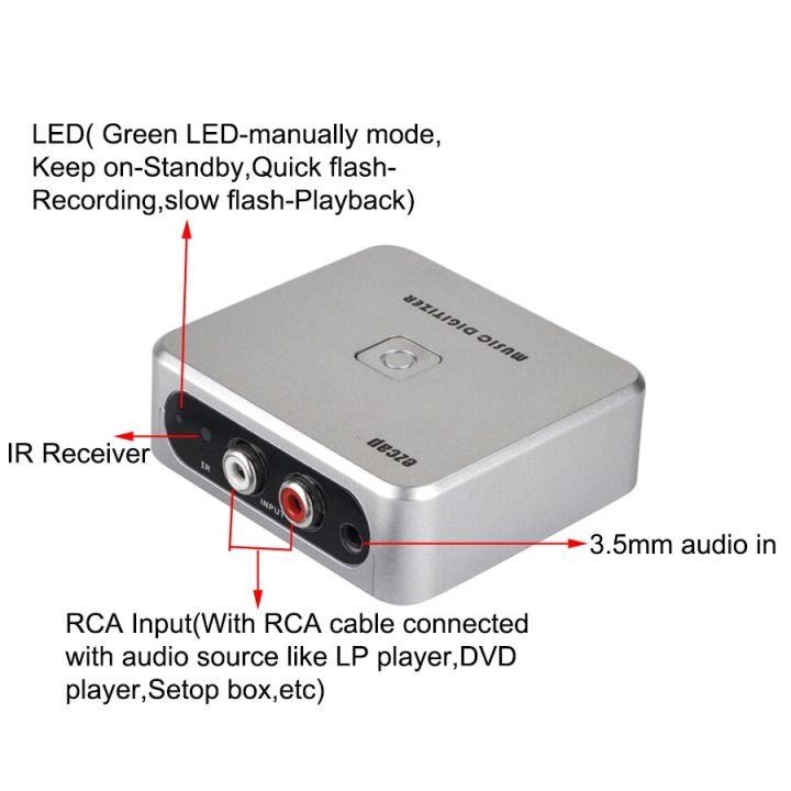 ezcap-ดั้งเดิมเครื่องทำเพลงดิจิทัลกล่องกล้องบันทึกภาพวีดีโอเสียงแปลงเพลงอะนาล็อกเก่าเป็น-mp3รองรับยูเอสบีไดรฟ์หรือการ์ด-sd