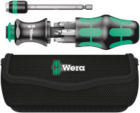 Wera - 5051025001 KK 26 7-In-1 Bitholding Screwdriver with Removable Bayonet Blade (SL/PH/SQ) Silver