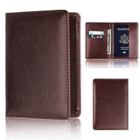 Retro PU Leather Passport Covers Travel Accessories ID Bank Credit Card Bag Men Women Passport Fashion leather Passport Holder