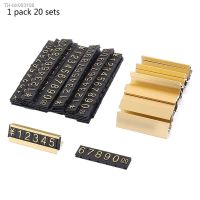 ♝■℡ Gold Number Price Tag Signs 20Sets Arabic Numerals Together Price Cube Kit for Shopping Mall Mobile Phone Storage Price Label