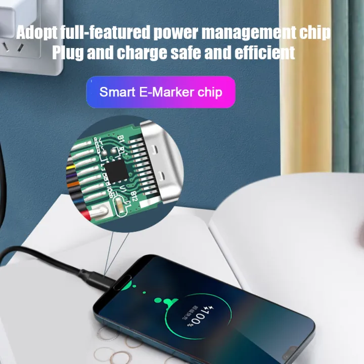 USB C to USB C 3.2 Gen 2 Cable Video Cable Type C PD 100W 5A Fast Charging For Book Pro SSD 4k 60Hz Display Monitor Cable