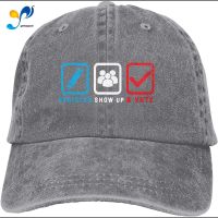 Register Show Up Vote Hat Vintage Denim Baseball Caps Cotton Dad Hat Adjustable Sandwich Hat Unisex Sombrero De Mujer