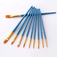 【cw】 Hair Painting 10Pcs/Set painting by numbers brushes Watercolor Gouache Paint Brushes Different Round !