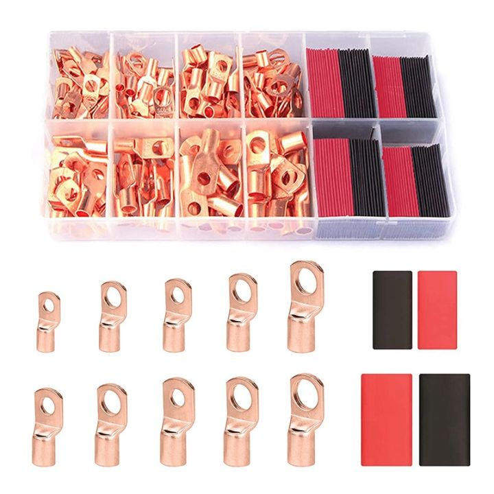 120pcs-copper-wire-terminal-connectors-awg-2-4-6-8-10-12-ring-lug-kit-with-60pcs-heat-shrink-60pcs-battery-cable-lugs