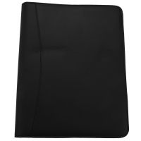 A4 Leather 3 Ring Portfolio Binder Business Binder Padfolio with Notebook Pad for Interview &amp; Business
