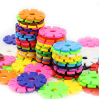 100pcslot Plastic Snowflake Building Blocks for Kids Construction Toys Children 3D Puzzle Kindergarten Baby Assembly Toy Game