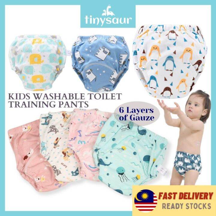 [Msia Ready Stock]Tinysaur Baby Potty Training Pants 6 Layers Underwear ...