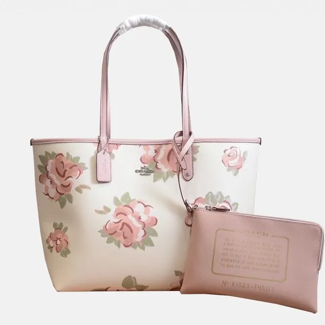 Coach Reversible City Tote With Jumbo Floral Print | Lazada Indonesia