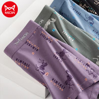 MiiOW 3pcs Organic Cotton Mens Panties Boxershorts 3D Print Soft Breather Underwear AAA Antibacterial Men Boxer Shorts Pants