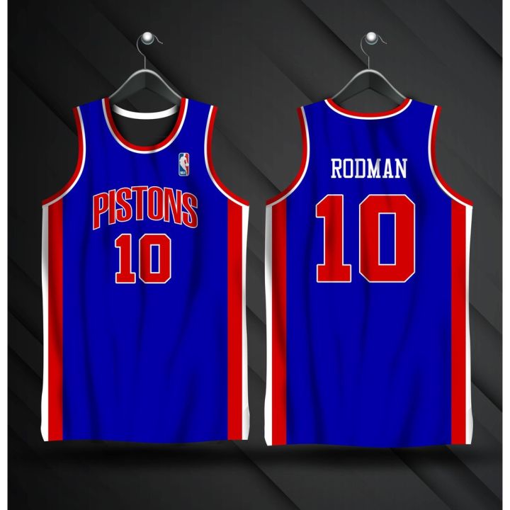 Basketball Jersey Plain for Men Terno Detroit Pistons #10 Dennis Rodman  JERSEY Customized Name and Number Short, Full Sublimation