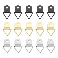 100pcs/lot Metal Picture Frame Hangers w/screw 21mm Photo Hanging Hook Triangle Ring Wall Mount Attached Nails Display Painting