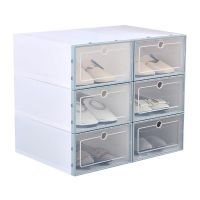 Transparent Plastic Shoe Box Flip Design Shoe Storage Artifact Home Storage Tool B88