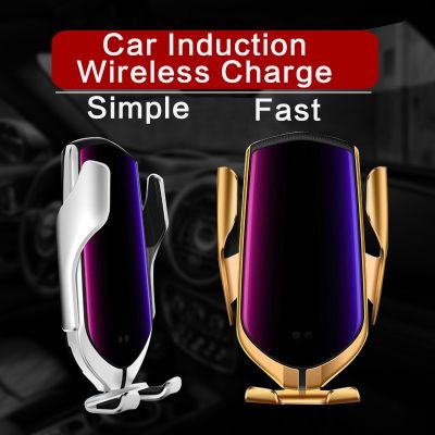 Automatic Clamping Infrared Auto Induction QI Car Wireless Charger Stand for IPhone 11 12 13 Pro Max Samsung Galaxy S20 21 Plus