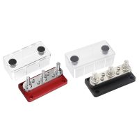 ： Bus Bar 3x 5/16 Studs Terminals Power Distribution Block Busbar with Cover for Marine Automobile and Solar Wiring RVs