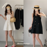 (พร้อมส่ง) Spendy minidress ? C3573 มินิเดรสสั้น มินิเดรสสั้นแขนกุด เดรสสั้น มี 2 สี