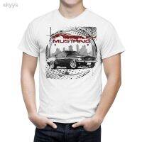 【Vansss】 ﹍﹍Super Comfortable Tees American Muscle Car Mustang 1969 Drive To Live Men T-Shirt for MY00