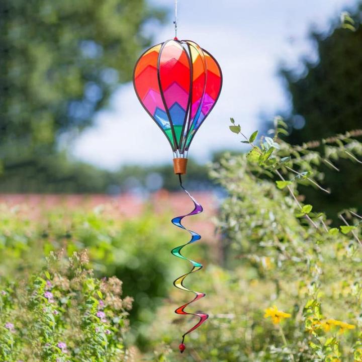 บอลลูนอากาศร้อนปั่นด้ายลมสายรุ้งลาย-windsock-สวนลานกลางแจ้งตกแต่งบ้านโฆษณากิจกรรมกีฬา-promotio