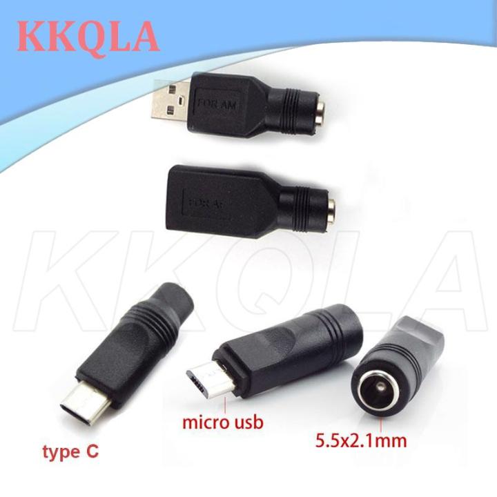 qkkqla-1x-5-5-2-1mm-dc-female-power-jack-to-type-c-mirco-usb-2-0-type-a-male-plug-female-jack-5v-power-plug-connector-converter-laptop