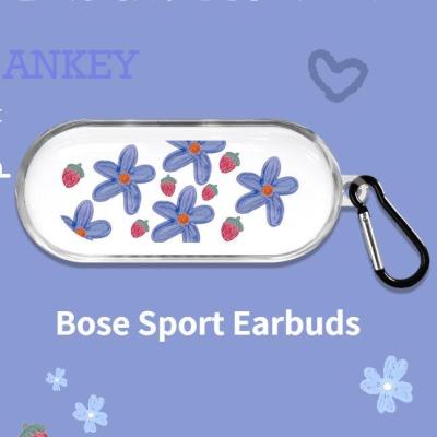 Suitable for Bose Sport Earbuds เคสหูฟังบลูทูธไร้สาย ซิลิโคนนิ่ม ลายดอกไม้ สไตล์สปอร์ต