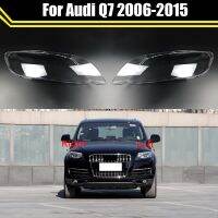 ไฟหน้ารถกระจกไฟหน้ารถโป๊ะไฟแบบโปร่งใสเคสสำหรับ Audi Q7 2006 ~ 2015ไฟติดหน้ารถฝาครอบฝาปิดเลนส์