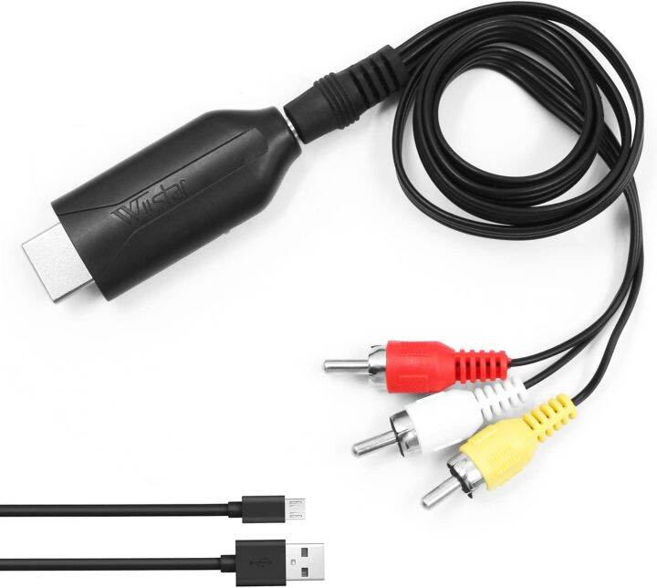 HDMI to RCA Converter HDMI to AV Video Audio Adapter Up to 4K30hz