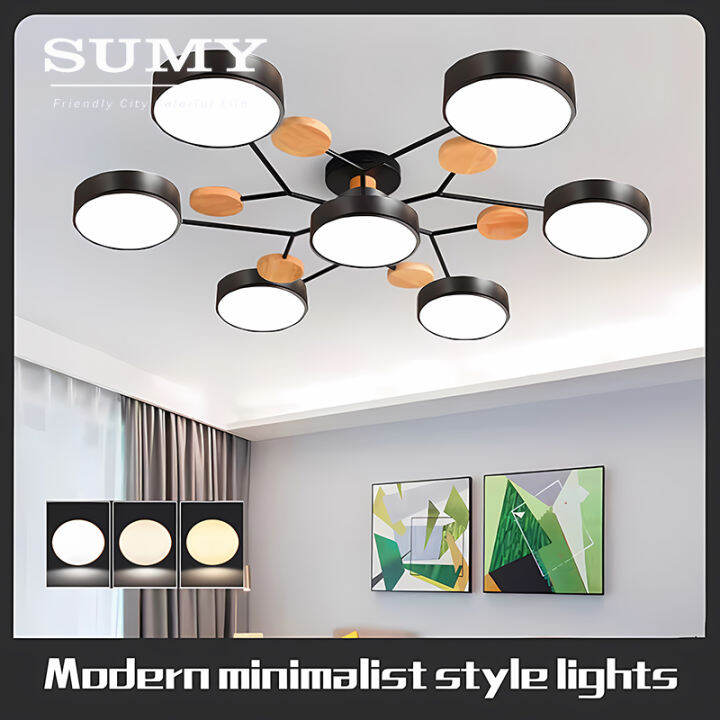 3color LED modern design chandelier ceiling lights Nordic living room