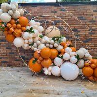 DIY Balloon Garland Arch Kit Global Retro Autumn Color Theme New Year Balloon Wedding Layout Orange Background Wall Decoration