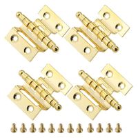 4Pcs 40mm Gold Cabinet Door Luggage Crown Furniture Decorative Hinges For Vintage Wooden Jewelry Box Hinge Decor with Screws Door Hardware Locks