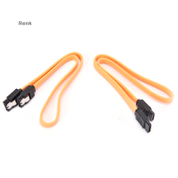 Renk 2pcs HOT SALE dual-Chip SATA Data CABLE ฮาร์ดไดร์ฟ Serial SATA Data CABLE with BUCKLE