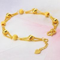 2022 Gold Color Fashion Bead Bracelets for Women Gold Color Friendship Bracelets Fine Luxury Jewelry Women and Men Accessories