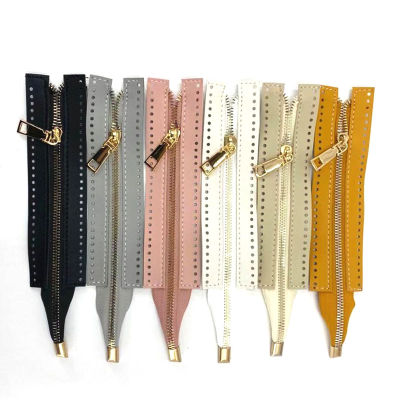 1PC Custom DIY Zipper For Woven Bag Hardware PU Leather Zipper Sewing Accessories 18cm Metal Zipper For Clothes Shoes Supplies Door Hardware Locks Fab