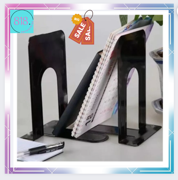 818 2PCS Metal Bookends Book end stand Sorted Book Holder Metal Book Stand Book Divider