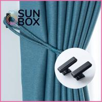 SUN BOX 2pcs เรโทร ใช้งานได้จริง ทันสมัยและทันสมัย ถือถือถือ ที่แขวนผนัง ม่านกั้นกลับ ตะขอโลหะติดตั้ง ที่ยึดผ้าม่าน