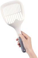 Dual-Sized White Cat Litter Scoop with deep Shovel - Suits Different Sized Cats Litter - Ultra-Thin Edge cat Litter Scooper